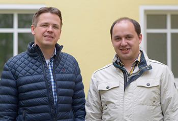 Manuel Froitzheim und Michael Schuhen bieten Workshop zum Elektronischen Schulbuch an
